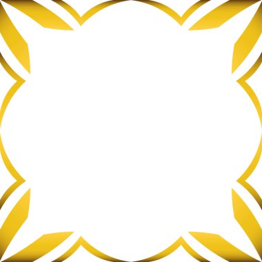 güzel lüks altın geometri çerçeve tasarımı