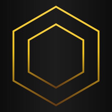 lüks altın geometri desenli element