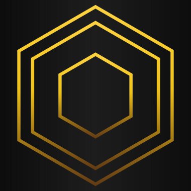 lüks altın geometri desenli element