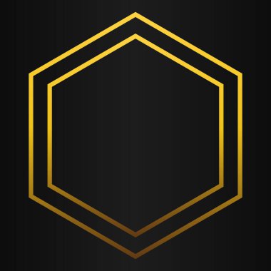 lüks altın geometri desenli element