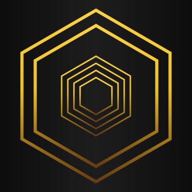 lüks altın geometri desenli element