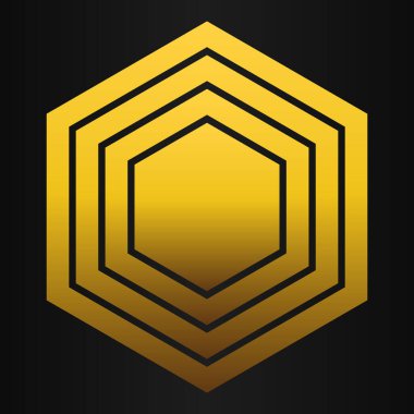 lüks altın geometri desenli element