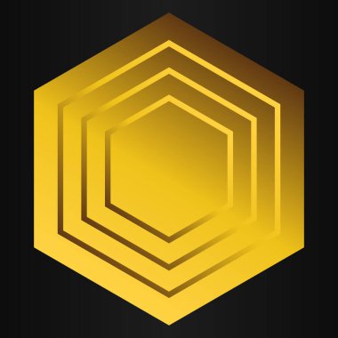 lüks altın geometri desenli element