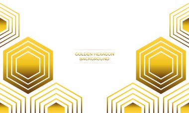  Altın altıgen tasarımlı lüks beyaz arkaplan