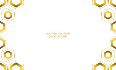  Altın altıgen tasarımlı lüks beyaz arkaplan