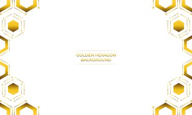  Altın altıgen tasarımlı lüks beyaz arkaplan