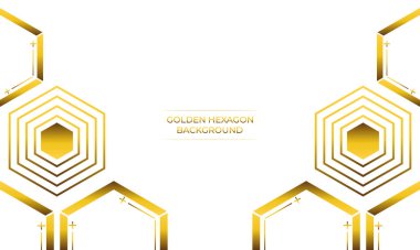  Altın altıgen tasarımlı lüks beyaz arkaplan