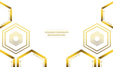  Altın altıgen tasarımlı lüks beyaz arkaplan