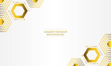  Altın altıgen tasarımlı lüks beyaz arkaplan