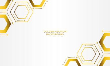  Altın altıgen tasarımlı lüks beyaz arkaplan