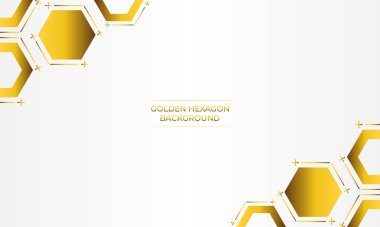  Altın altıgen tasarımlı lüks beyaz arkaplan
