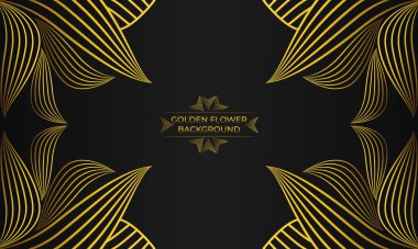 Soyut altın çizgileri olan lüks bir arka plan.