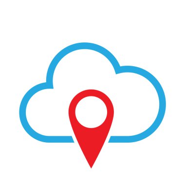 Bulut gradyanı simgesi beyaz arkaplanda izole edildi