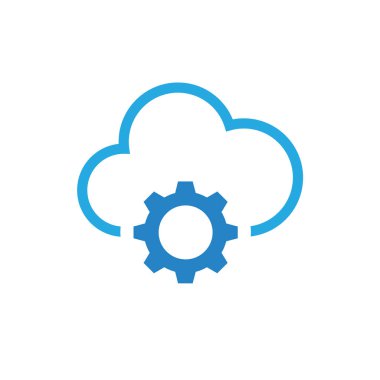 Bulut gradyanı simgesi beyaz arkaplanda izole edildi