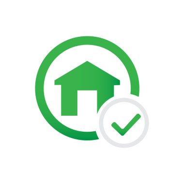 Beyaz arka plan üzerinde izole yeşil ev simgesini