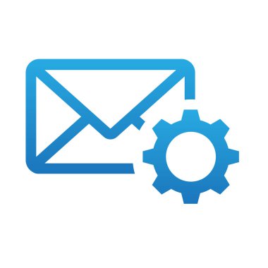 İş mesajı simgesi. Mesaj illüstrasyonu. gradyan biçim simgesi. Simge tasarım ögesi için kullanılabilir, ui, web, uygulama.