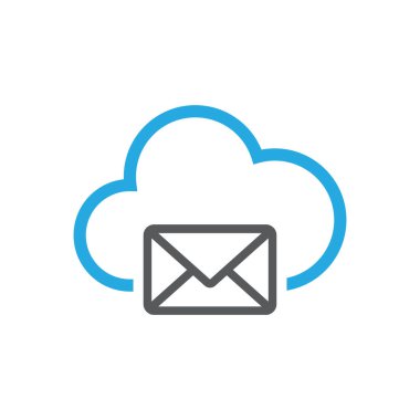 Bulut gradyanı simgesi beyaz arkaplanda izole edildi