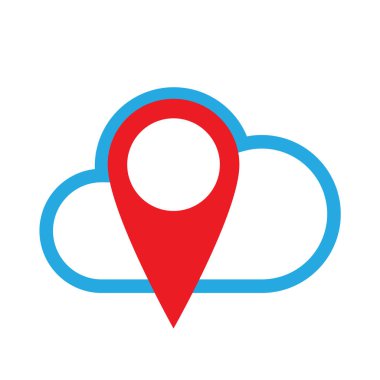 konum simgesi. beyaz arkaplanda izole edilmiş gradyan biçim simgesi