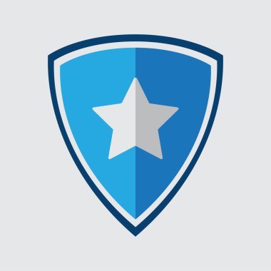 Güvenlik kalkanı simgesi. Güvenlik kavramı. gradyan biçimi ana hatları Vektör çizimi, vektör simgesi konsepti.