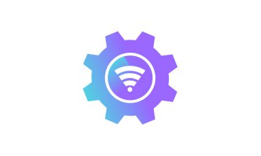 Simge konsepti ayarlanıyor, Wi-Fi simgesi ile simge ayarlanıyor. modern gradyan biçim vektör simgesi