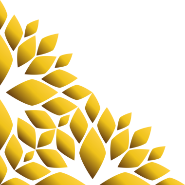 Güzel altın çiçekli köşe