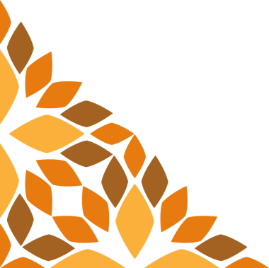 Kahverengi çiçek çerçevesi köşesi