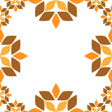 kahverengi çiçekli çerçeve tasarımı