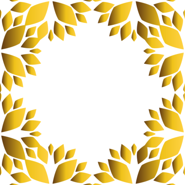 Güzel altın çiçekli çerçeve 