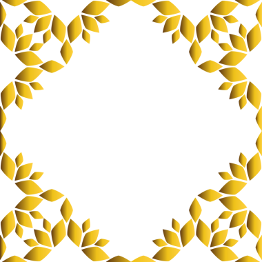 Güzel altın çiçekli çerçeve 