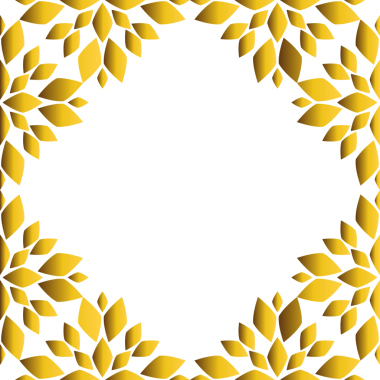 Güzel altın çiçekli çerçeve 