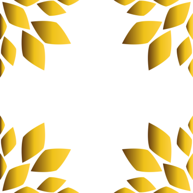 Güzel altın çiçekli çerçeve 