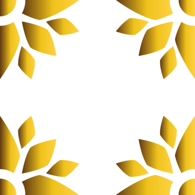 Güzel altın çiçekli çerçeve 