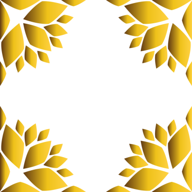 Güzel altın çiçekli çerçeve 