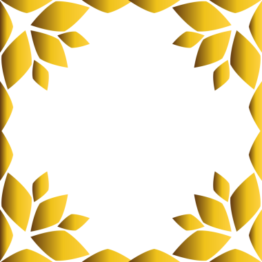 Güzel altın çiçekli çerçeve 