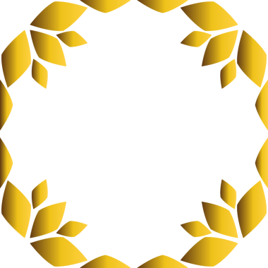 Güzel altın çiçekli çerçeve 