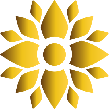 Altın çiçekli süs tasarımı