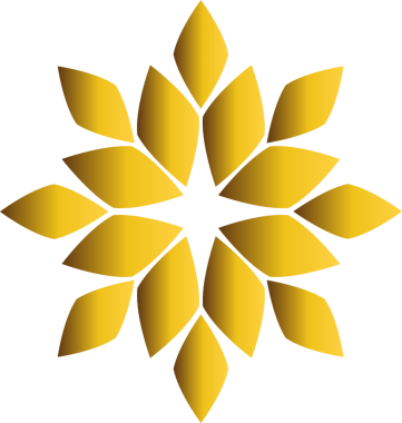 Altın çiçekli süs tasarımı