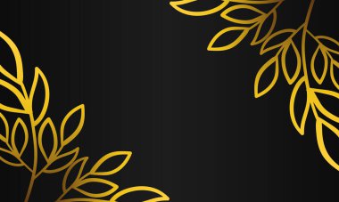 el yapımı altın yapraklı siyah arkaplan