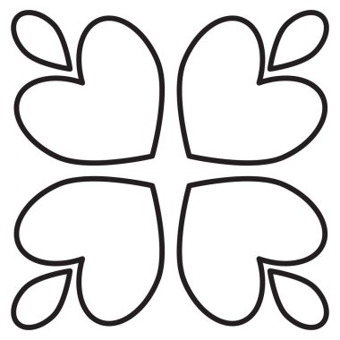 çiçek yaprakları ve yaprak boyama sayfası 