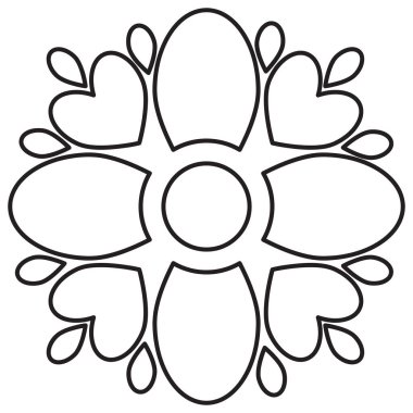 çiçek yaprakları ve yaprak boyama sayfası 