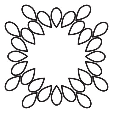 siyah ve beyaz çiçek çerçevesi