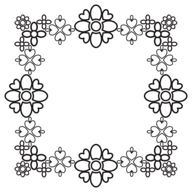 siyah ve beyaz çiçek çerçevesi