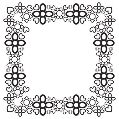 siyah ve beyaz çiçek çerçevesi