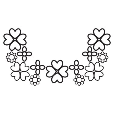 beyaz arkaplanda izole edilmiş çiçek tasarımı