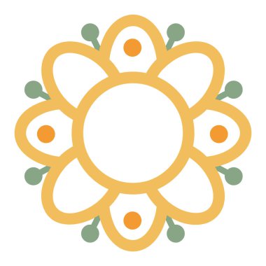 Beyaz arkaplanda renkli çiçek çizimi tasarımı