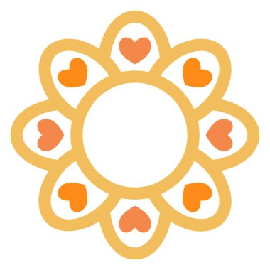 Beyaz arkaplanda renkli çiçek çizimi tasarımı