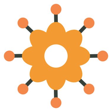 Beyaz arkaplanda renkli çiçek çizimi tasarımı