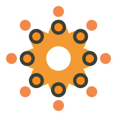 Beyaz arkaplanda renkli çiçek çizimi tasarımı