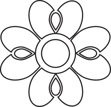 çiçek yaprakları ve yaprak boyama sayfası 