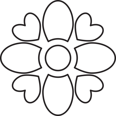 çiçek yaprakları ve yaprak boyama sayfası 